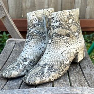 Zara Snakeskin Ankle Boots
